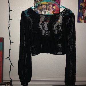 Gothic black laced top